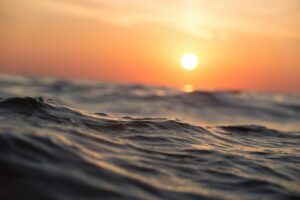 Sonne am Meer Nahaufnahme